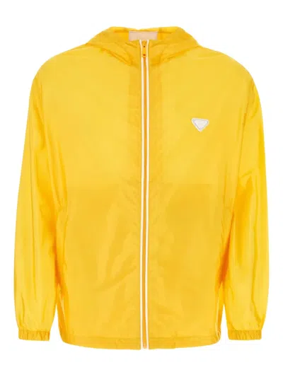PRADA HOODED ZIP-FRONT JACKET