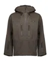 Prada Hooded Zip Jacket In Brown