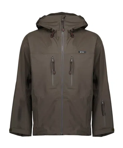 Prada Hooded Zip Jacket In Brown
