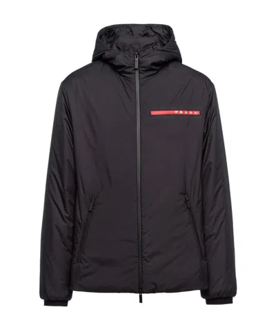 Prada Light Polyester Padded Jacket In Black