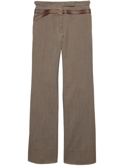 PRADA PRADA HOOK ZIP FLY TROUSERS