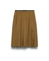 Prada Hopsack Midi-skirt In Cinnamon