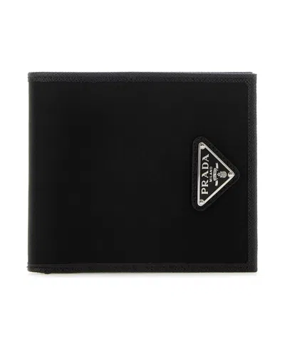 Prada Horizontal Mini Wallet In Black
