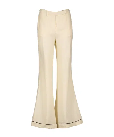 Prada Horn Casual Pants In Nude
