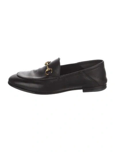 Pre-owned Prada Horsebit Accent Leather Sneakers In Black