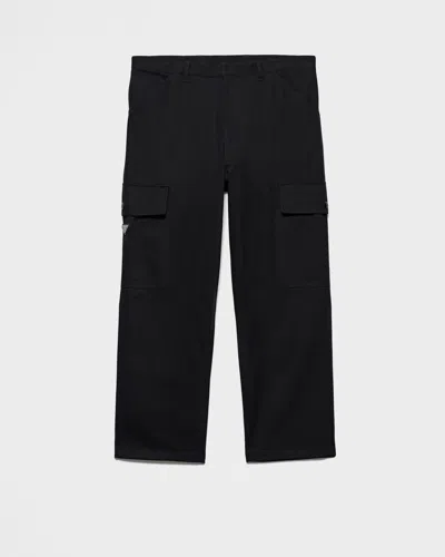 Prada Hose Aus Baumwolle In Schwarz