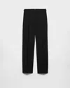 Prada Light Wool Pants In Black