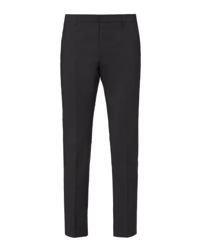 Prada Straight Leg Tailored Pants In Black