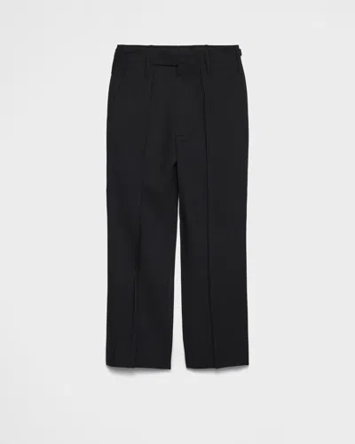 Prada Hose Aus Mohair Und Seide In Schwarz