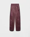 Prada Re-nylon Pants In Brown