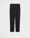 Prada Belt-loop Casual Pants In Schwarz