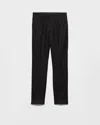 Prada Hose Aus Stretch-kaschmir In Black