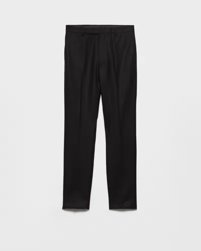 Prada Hose Aus Stretch-kaschmir In Black