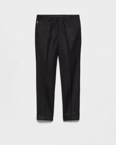 Prada Wool Pants In Black