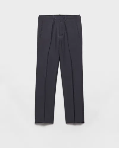 Prada Wool And Mohair Pants In Gray