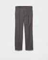 Prada Wool And Silk Pants In Gray