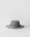 Prada Cotton Hat In Baltic Blue