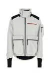 Prada Zipper Logo Casual Jacket In White