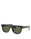Prada Iconic Plaque Pillow Sunglasses, 55mm In Brown Tortoise