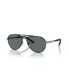 Prada Iconic Plaque Pilot Men's Sunglasses, Pr A54s In Matte Black