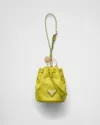 Prada Re-edition 1978 Re-nylon Keychain Pouch In Green