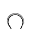 Prada Crystal-embellished Satin Maxi Headband In Black