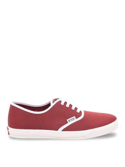 Prada Cotton Sneakers In Burgundy