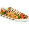Prada Imprint Floral Sneaker In Multi
