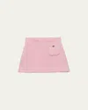 Prada Triangle-logo Cashmere Miniskirt In Rosa