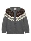 Prada Intarsia Button-up Cardigan In Black