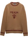Prada Wool And Cashmere Crew-neck Sweater In Neutrals