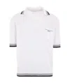 Prada Logo-intarsia Polo Top In White