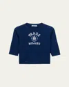 Prada Intarsien-pullover Aus Kaschmir In F057l Navy Bianco