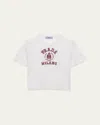 Prada Cashmere Intarsia T-shirt In F0x97 Bianco Amaranto