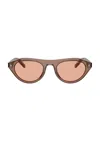 Prada Irregular Sunglasses In Brown