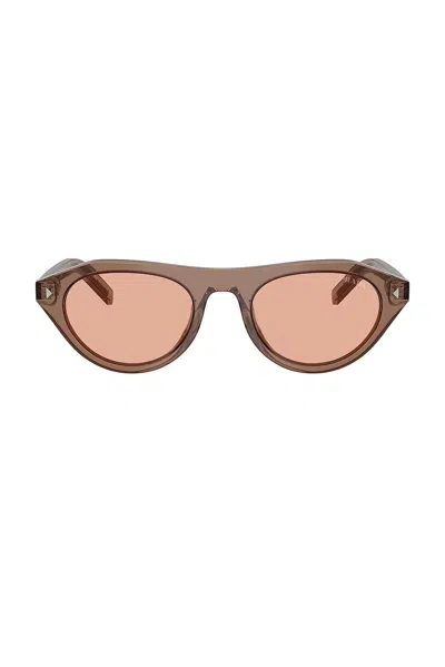 Prada Irregular Sunglasses In Brown