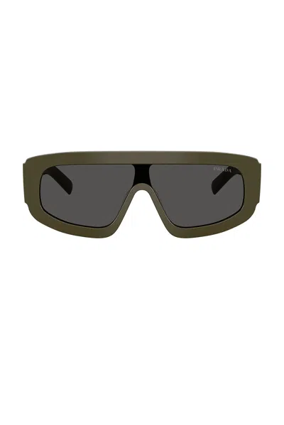Prada Irregular Sunglasses In Green