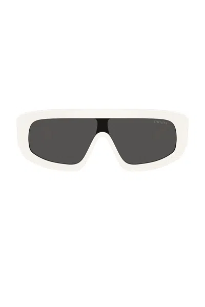 Prada Irregular Sunglasses In White