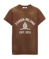 Prada Item O-neck Short-sleeved T-shirt In Brown