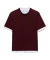 Prada Item O-neck Short-sleeved T-shirt In Garnet Red