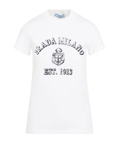 PRADA PRADA LOGO PRINTED SHORT SLEEVED T-SHIRT