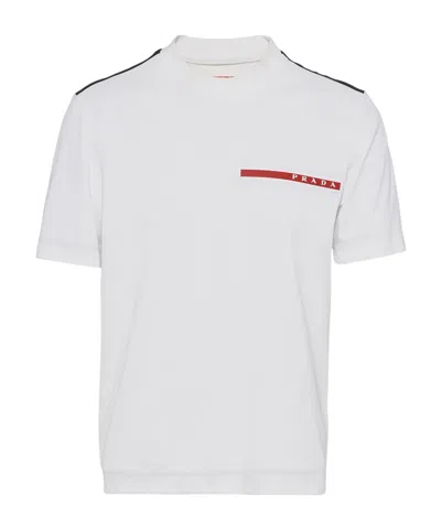 Prada Item O-neck Short-sleeved T-shirt In White