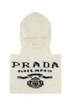 Prada Women's Ivory Cashmere Balaclava