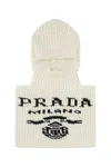 Prada Women's Ivory Cashmere Balaclava