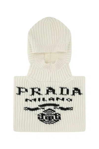 PRADA IVORY CASHMERE BALACLAVA