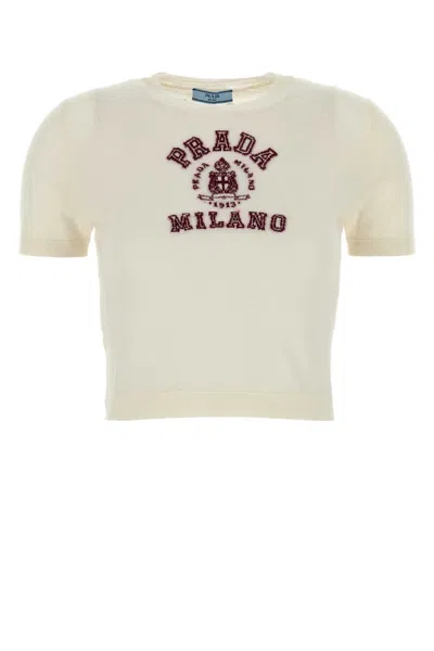 PRADA IVORY CASHMERE SWEATER