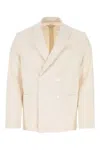 Prada Ivory Cotton Blazer In Beige