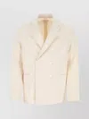 Prada Ivory Cotton Blazer In Pastel