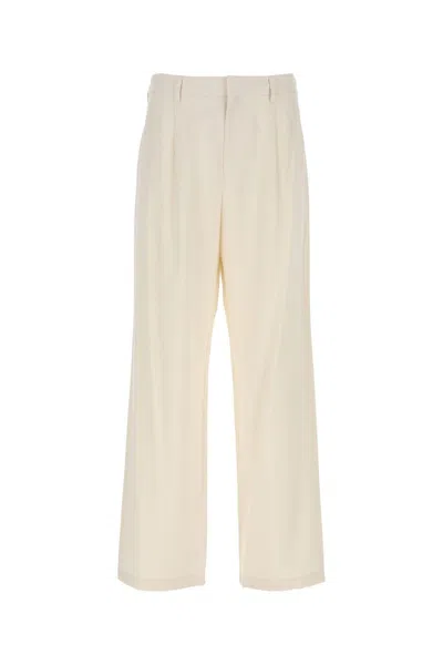 Prada Ivory Cotton Pant In White