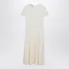 Prada Ivory Dress In Damask Silk Blend Women In White